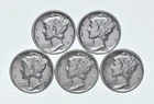 High Grade Lot 1939 1939 1939 1939 1937 Mercury Dime Collection *764