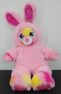 Build a Bear Spring Blossom Bunny 16'' Plush With Bunny Outfit Floppy Ears BABW