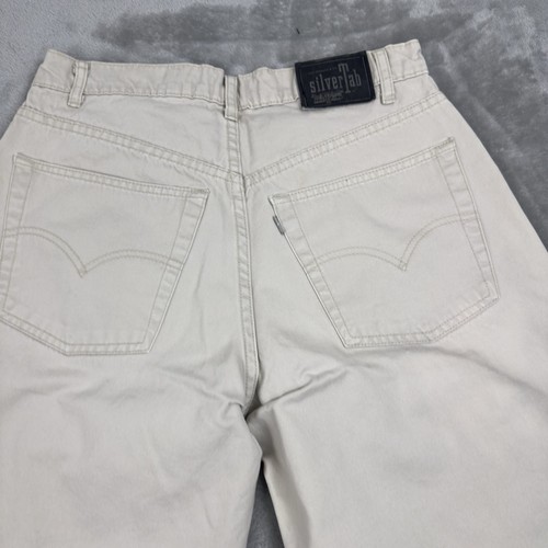Vintage 90s Levi’s silverTab Baggy Light Wash Denim Cream Beige Jeans Mens 31x32 by Levi's, $45 - Photo 5