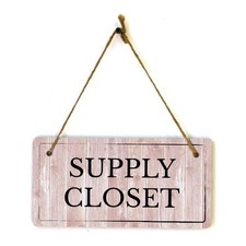 Rooms  Spaces  Rustic Red Wood 5 x 10" Hanging Signs
