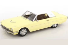 KK Scale 1966 Ford Thunderbird Hardtop Coupe Pale Yellow 1:18 KKDC181344