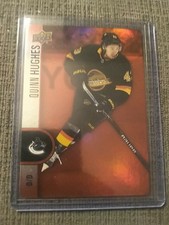 2022-23 Tim Horton's Hockey Red Die-Cut QUINN HUGHES DC-10 Vancouver Canucks