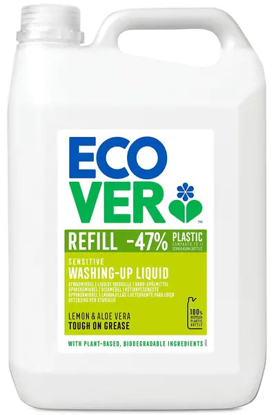 Ecover Washing Up Liquid Lemon and Aloe Vera 5L 1015063 CPD00165 - Image 2
