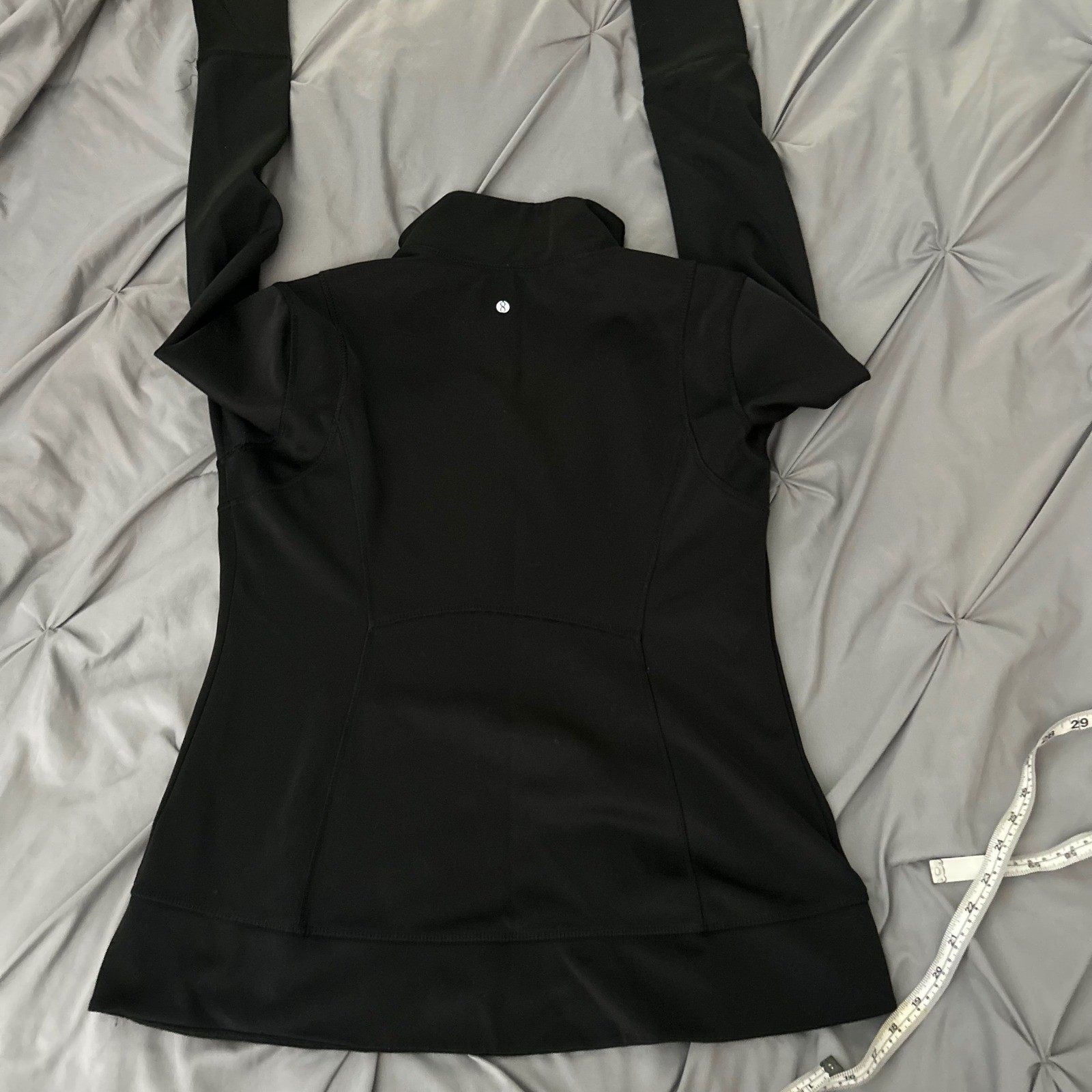 Layer 8 Black Athletic Full Zip Jacket Womens lar… - image 7