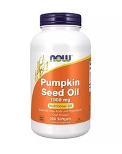 NOW Foods 200 Count Pumpkin Seed Oil 1,000 mg Soft Gels Capsules SEALED
