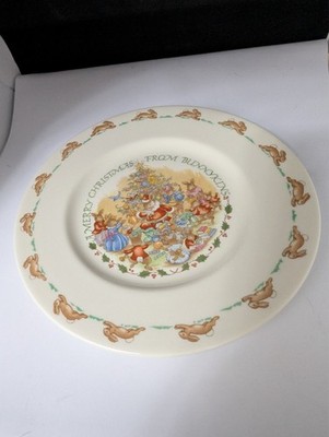 Royal Doulton Bunnykins 8'' Plate ''Merry Christmas'' From Barbara Vernon Designs