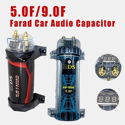 Car Audio Capacitor,9.0/5.0F Digital Capacitor - 3 /10KW Peak,Protection for Amp