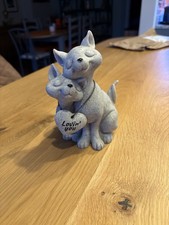 Fountasia Sculpture Small Pair Couple Cat Stone Figurine 90204 Vintage 2008