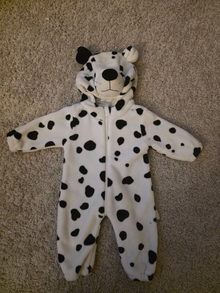 Disfraz Dálmata Bebé Talla 3-6 Meses Perro Blanco y Negro Foto 3 de 4