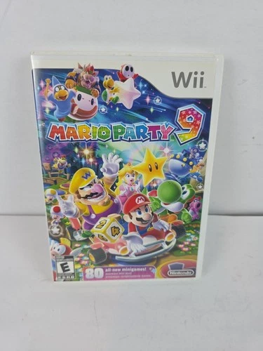 Nintendo Mario Party 9 Multiplayer Manual Nintendo Wii w/ Case & Cover Art