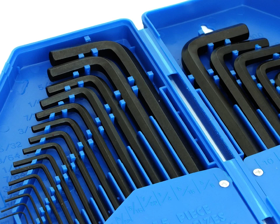 Juego de llaves Allen 30 piezas llaves hexagonales métricas e imperiales con estuche de almacenamiento Foto 4 de 4