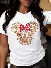 Disney Funny Gingerbread Castle Mickey Minnie T-Shirt Unisex #10