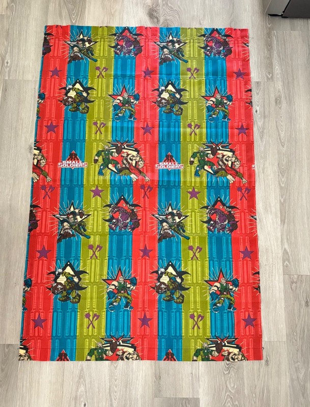 VINTAGE 1998 Small Soldiers Movie Kids Bedroom Window Curtains Drapes SET of 2