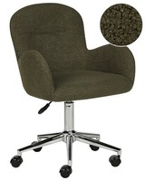 BüRostuhl Bouclé GrüN HöHenverstellbar Drehbar Mit Armlehnen Modern Priddy