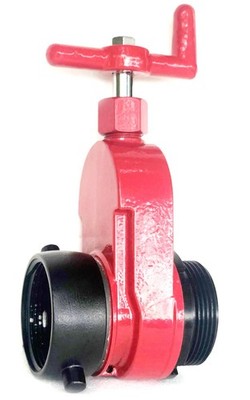NNI 2-1/2'' NST NH FIRE HYDRANT HOSE GATE VALVE ALUMINUM Female Swivel x Male NST