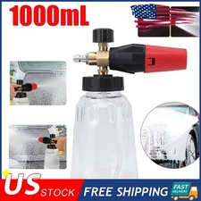 1/4" SnowFoam Pressure Washer Gun Car Wash Soap Lance Cannon Spray Jet Bottle#