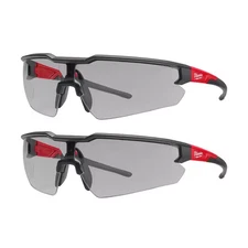 Safety Glasses with Gray Anti-Scratch Lenses (2-Pack)