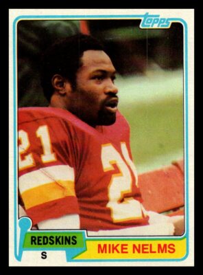Mike Nelms 1981 Topps #407 Football Card RC Washington Redskins | eBay
