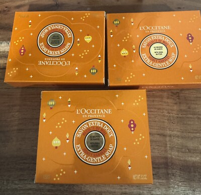 L'Occitane Shea Butter Honey Harvest Extra-Gentle Soap, 5.20 oz 3 For $50