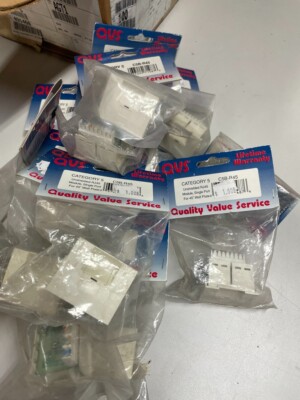 LOT OF 16 QVS C5F-R45 UNSHIELDED RJ45   W21