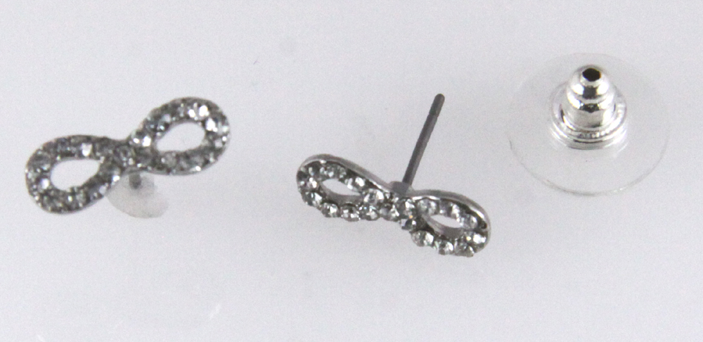 6030206 Eternity Infinity CZ Stones Stud earrings Silver 6030206 Eternity Infinity CZ Stones Stud earrings Silver