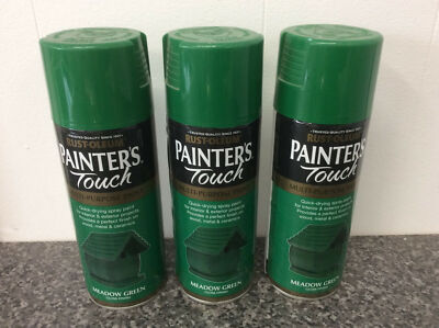 3x Dosen Painter's Touch Farbspray, Rust-Oleum, Wiesengrün, Außen Innen