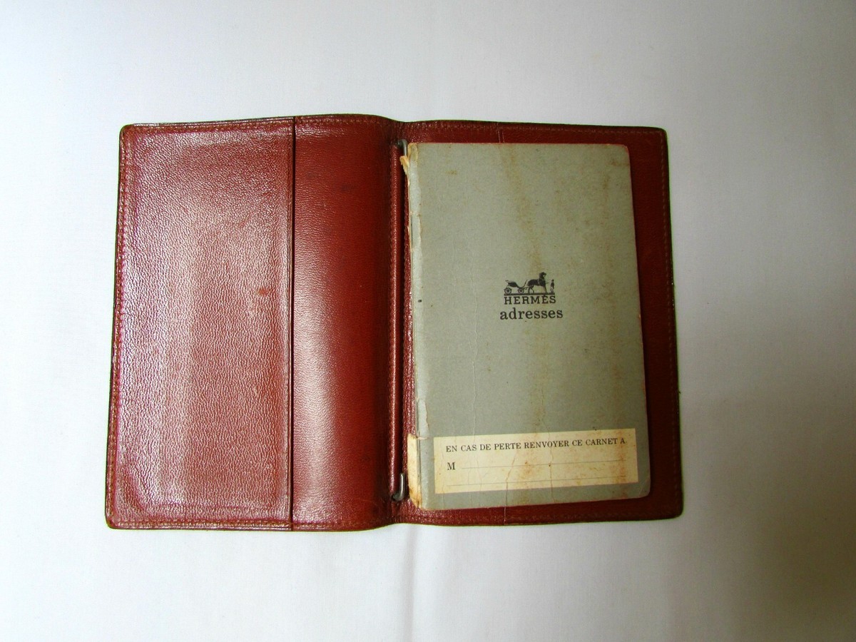 HERMES ANTIQUE VTG LEATHER NOTE-ADRESS BOOK HOLDER | eBay