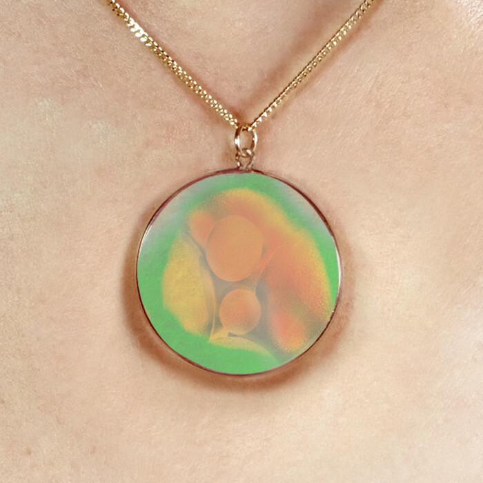 9ct Gold Hologram Pendant - Balls (Medium) + 20"" Chain