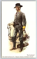 Military~Cavalryman Painting WL Sheppard~Vintage Postcard