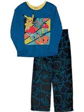 New Boys Pokemon Fleece 2 Piece Pajama Sleep Set XSmall 4-5