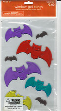 Halloween Window Gel Clings Decorations Bats NEW