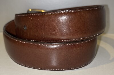 VTG 1993 Brighton Leather Belt w/ Filigree Silver Barrel  display picture 1