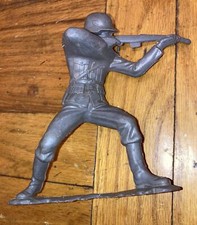 Large 5.5   Vintage 1963 Marx WWII German Soldier Plastic Toy .