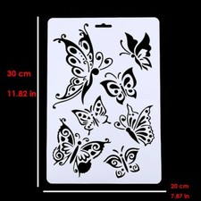 UK DIY Butterfly Layering Stencils Wall Art Painting Scrapbooking Album Decor