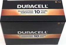 12-Pack Duracell CopperTop Alkaline D Batteries with Duralock Power Preserve