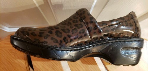 leopard print nursing clogs