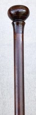 Vintage Antique Carved Wood Knob Swagger Walking Stick Cane VG Condition 34  L