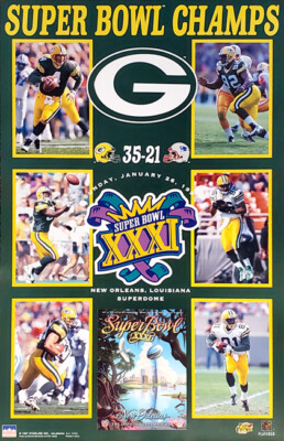 GREEN BAY PACKERS SUPER BOWL XXXI CHAMPS (1997) Vintage Original