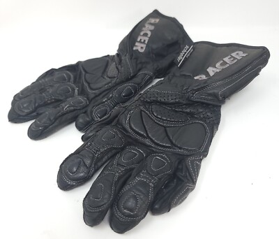 Racer Outdoor Schoeller Keprotec Leather Motorcycle Riding Gloves Gauntlet XS Bl