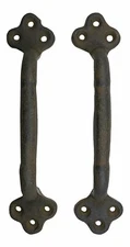 Rustic Cast Iron Gate Door Handle Pull Set Of Two