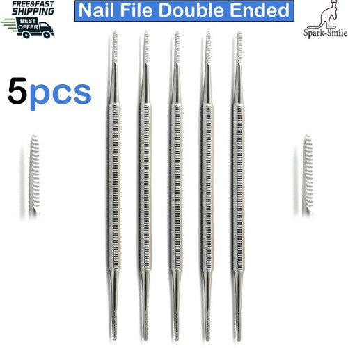 5pcs Podiatry Double Ended Nails Trimmer Ingrown Toenails Black File ...