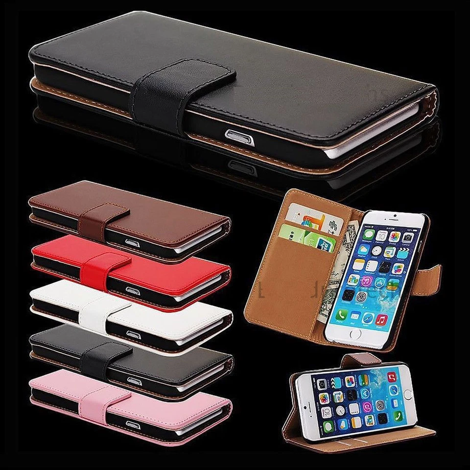 Case For iPhone 16 Pro Max 15 14 Plus 13 12 11 XR 8 7 Leather Flip Wallet Cover - Image 4 of 4