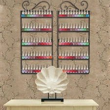 Metal 5 Tiers Nail Polish Rack Wall Mounted Display Organizer Holder Left/ Right