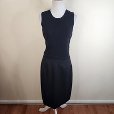 Ann Taylor Women's Rayon/Nylon Sleeveless Black Sheath Dress Size 2 Minimalist