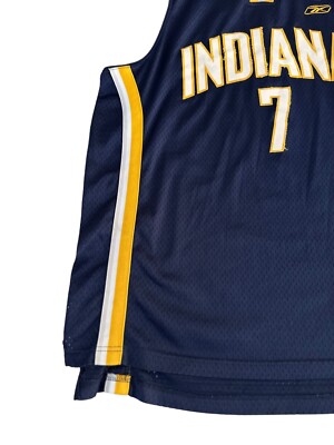 Reebok Jermaine O'Neal #7 Indiana Pacers Blue NBA Mens Sz XL