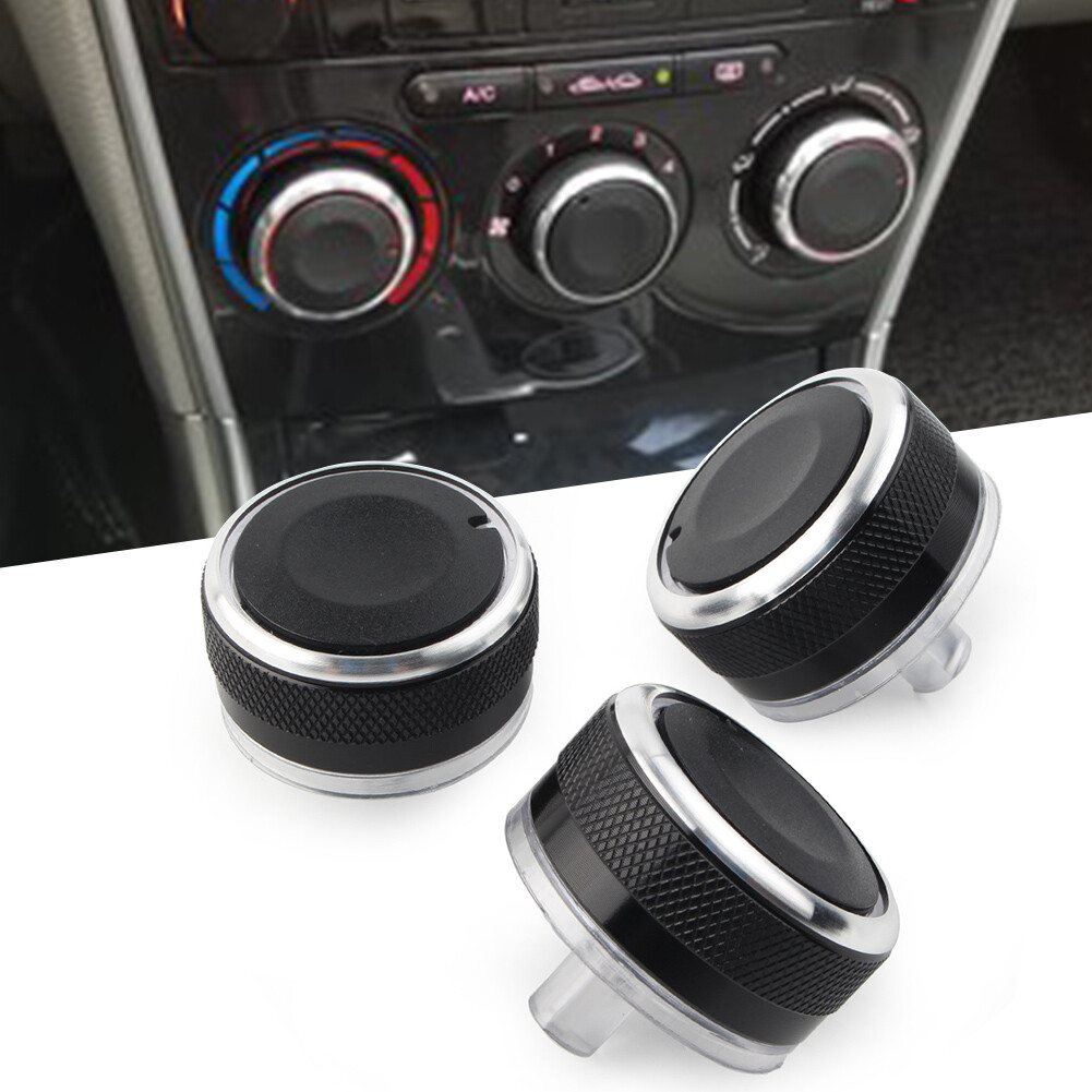 3Pcs A/C Heat Control Knob Switch Decor for Mazda 6 2003-2008