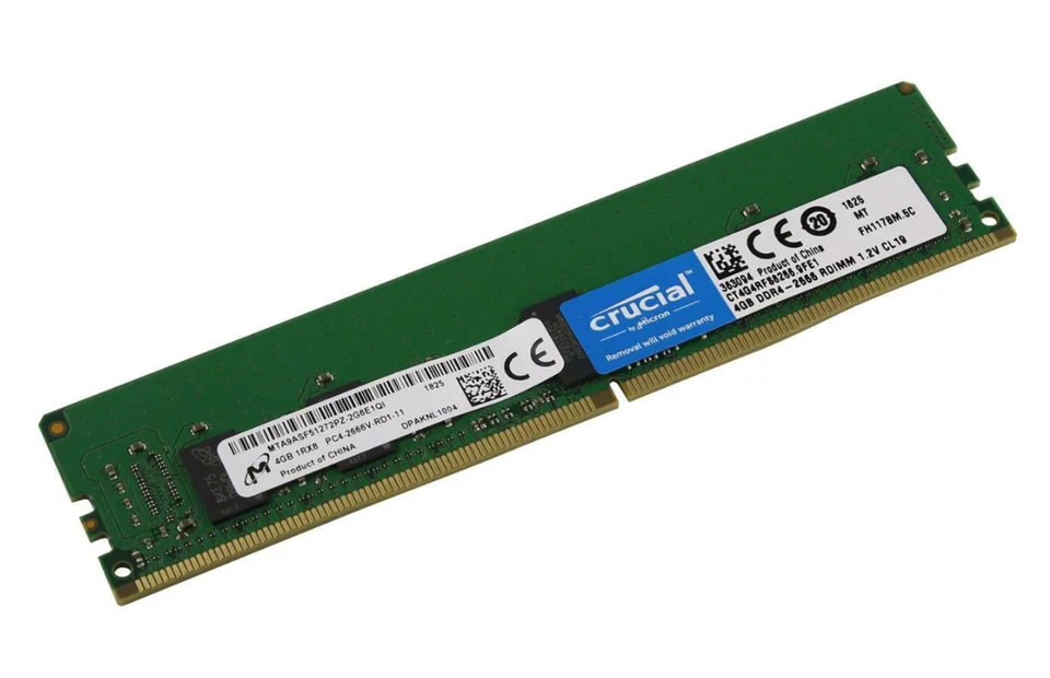 Crucial CT4G4RFS8266 (2-Pack) 4GB DDR4 2666 RDIMM 1.2V Server Memory - Image 4 of 4