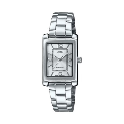 Casio General Analog Maroon Silver Stainless Steel Women's Watch LTP-1234DD-7ADF