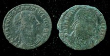 LOT OF 2 ROMAN COINS - GREAT CONDITION 18MM