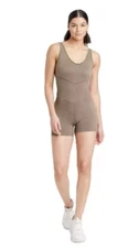 JoyLab Women's Seamless Short Bodysuit Brown Size XXL
